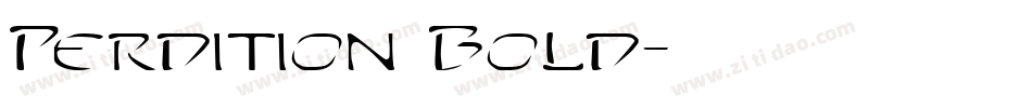 Perdition Bold字体转换